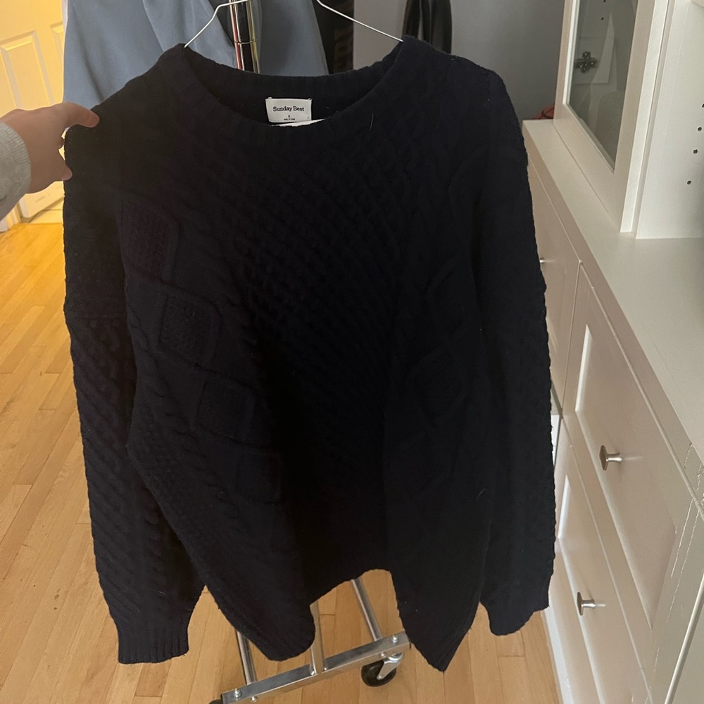 Navy blue aritzia oversized sweater
